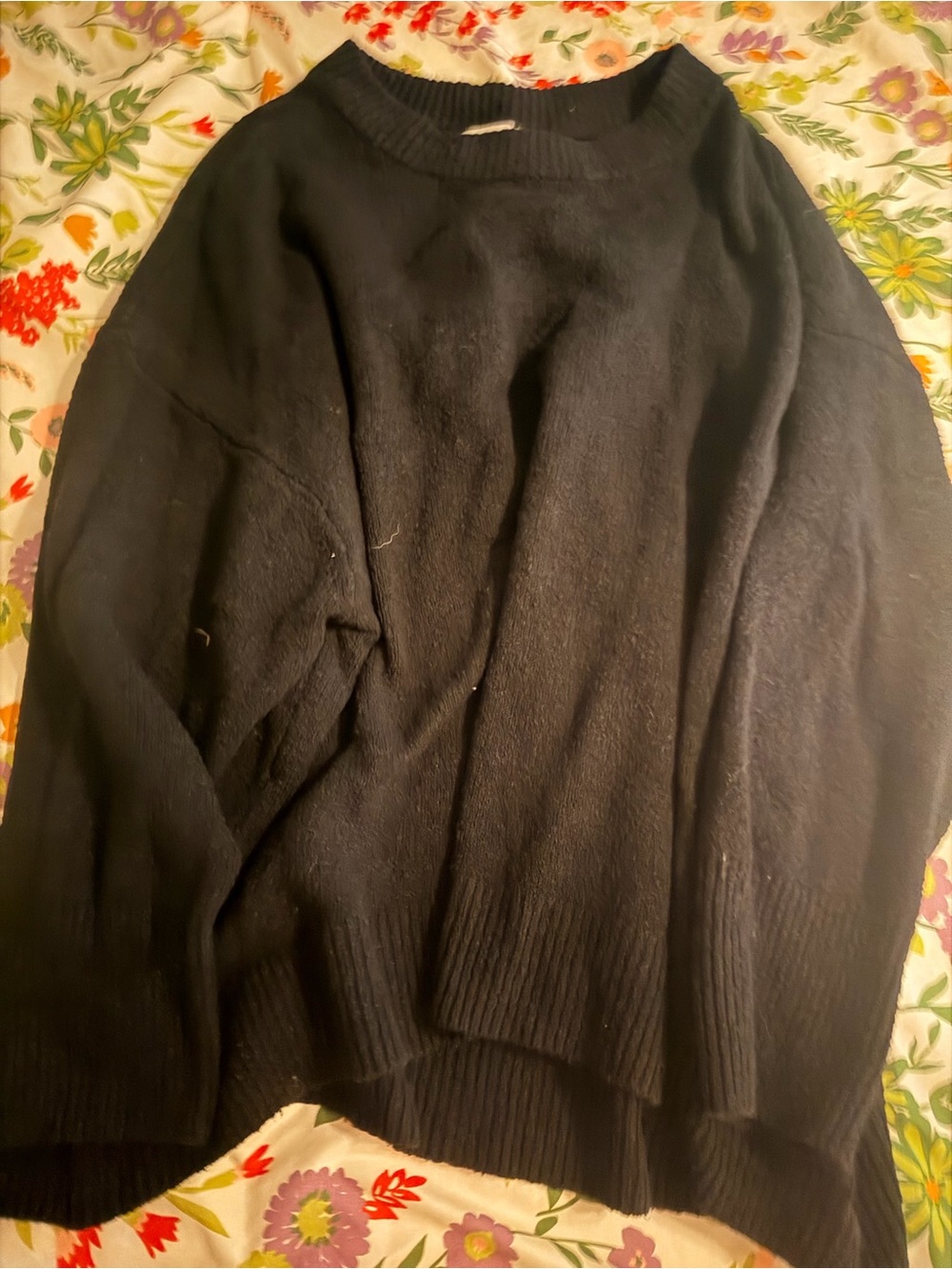 Ava & Viv Black Knit Crewneck Sweater